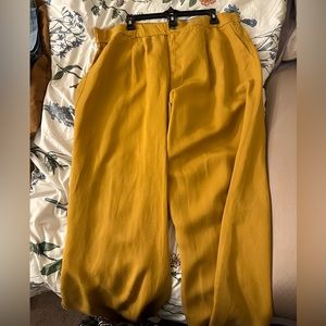 Torrid wide leg studio linen high rise pant